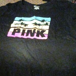 Victoria's Secret PINK Black Graphic Tee